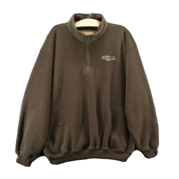 Gear For Sports Men's 1/4 Zip Fleece Jacket Brown M University Of Montana - Picture 1 of 12